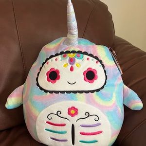 Squishmallows 12” Day of the Dead Igor the narwal